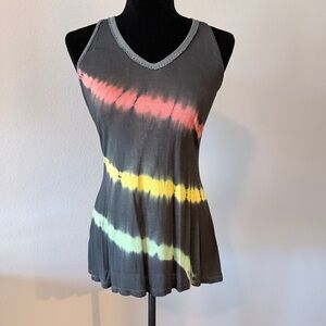 Yak N Yeti Vibrant Tie-Dye Sleeveless Tank Top